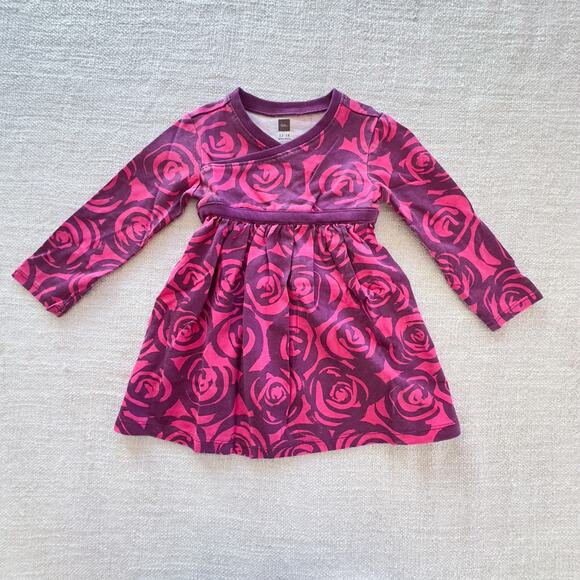 Tea Collection Purple Wrap Dress EUC 12-18mo - Picture 1 of 3